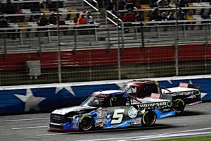 Dean thompson gained confidence with a top-five finish in the nascar craftsman truck series at charlotte motor speedway.