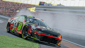 Jr motorsports' michael conti continued a strong "it's been gr8" farewell tour with his 15th career enascar coca-cola iracing series win at las vegas motor speedway.