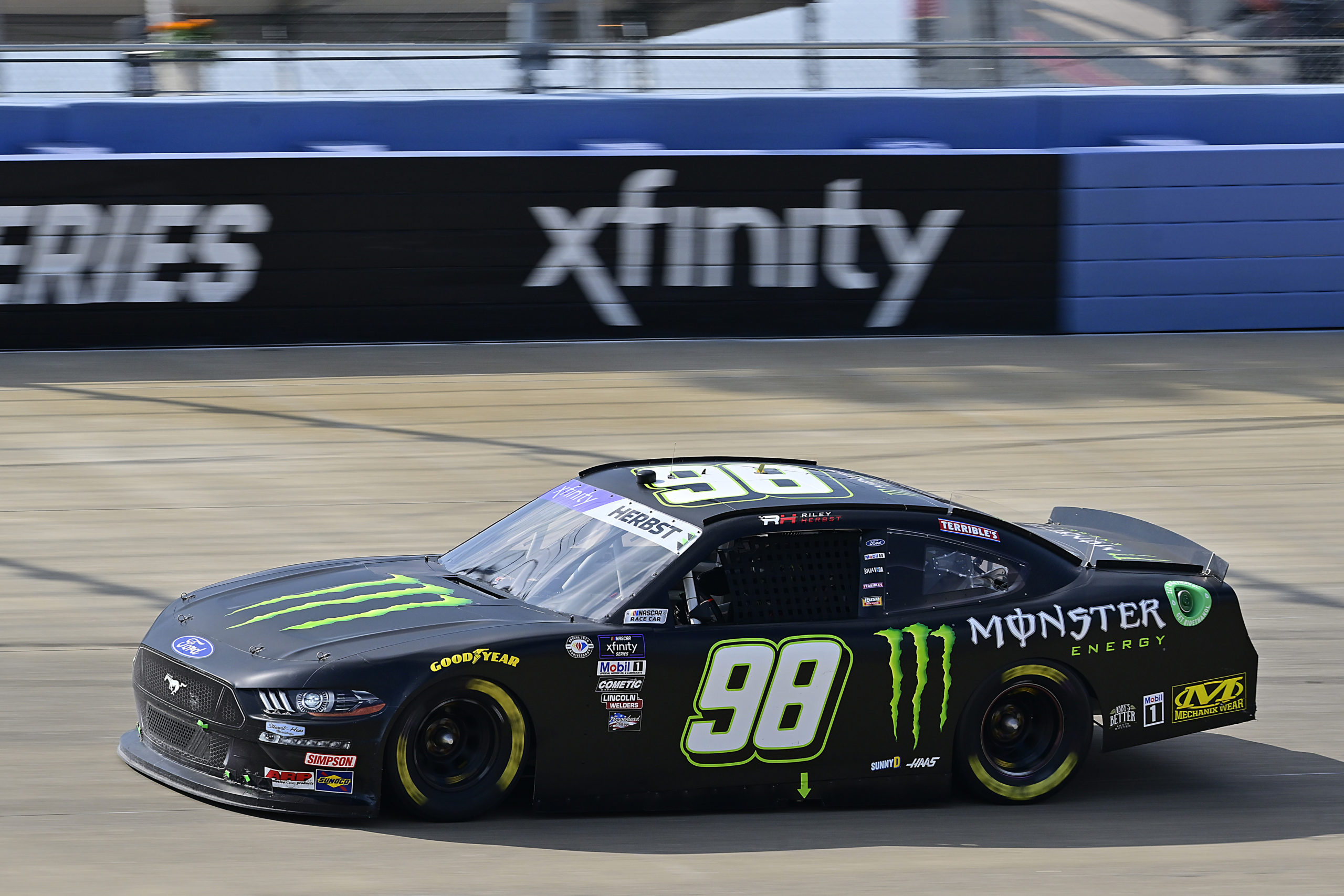 Riley Herbst had a new crew chief at Nashville Superspeedway and earned his best finish in the NASCAR Xfinity Series since 2020.