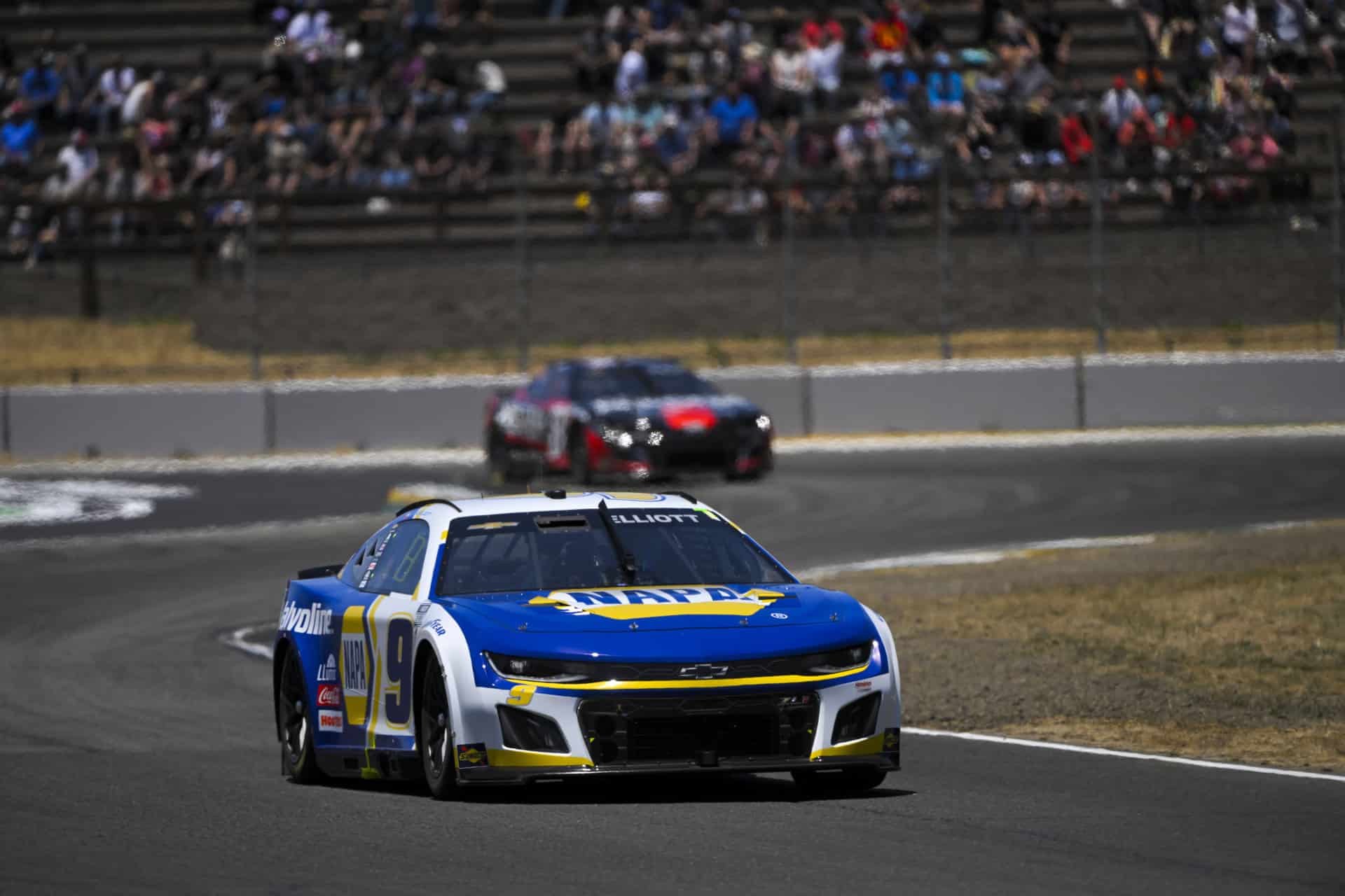 Chase Elliott's return from a one-week suspension resulted in a top-five finish in the NASCAR Cup Series race at Sonoma Raceway.