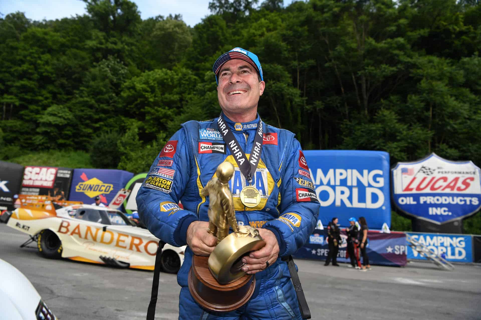 Ron Capps won the Thunder Valley Nationals and became the winningest NHRA driver at Bristol.