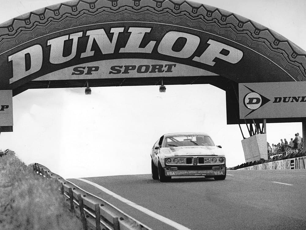 Nascar driver hershel mcgriff tops the hill in the 1976 24 hours of le mans. (photo by isc image archives via getty images)
