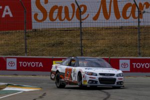 Ryan preece easily dominated the arca menards series west general tire 200 at sonoma raceway.