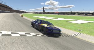 Logan Helton earned the biggest win in his sim racing career with the 2023 eRacr Firecracker 400 presented by Thrustmaster on iRacing.