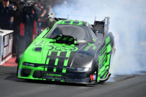 Tony stewart racing nitro's matt hagan scored what is likely the final victory in funny cars at the bandimere speedway drag track.