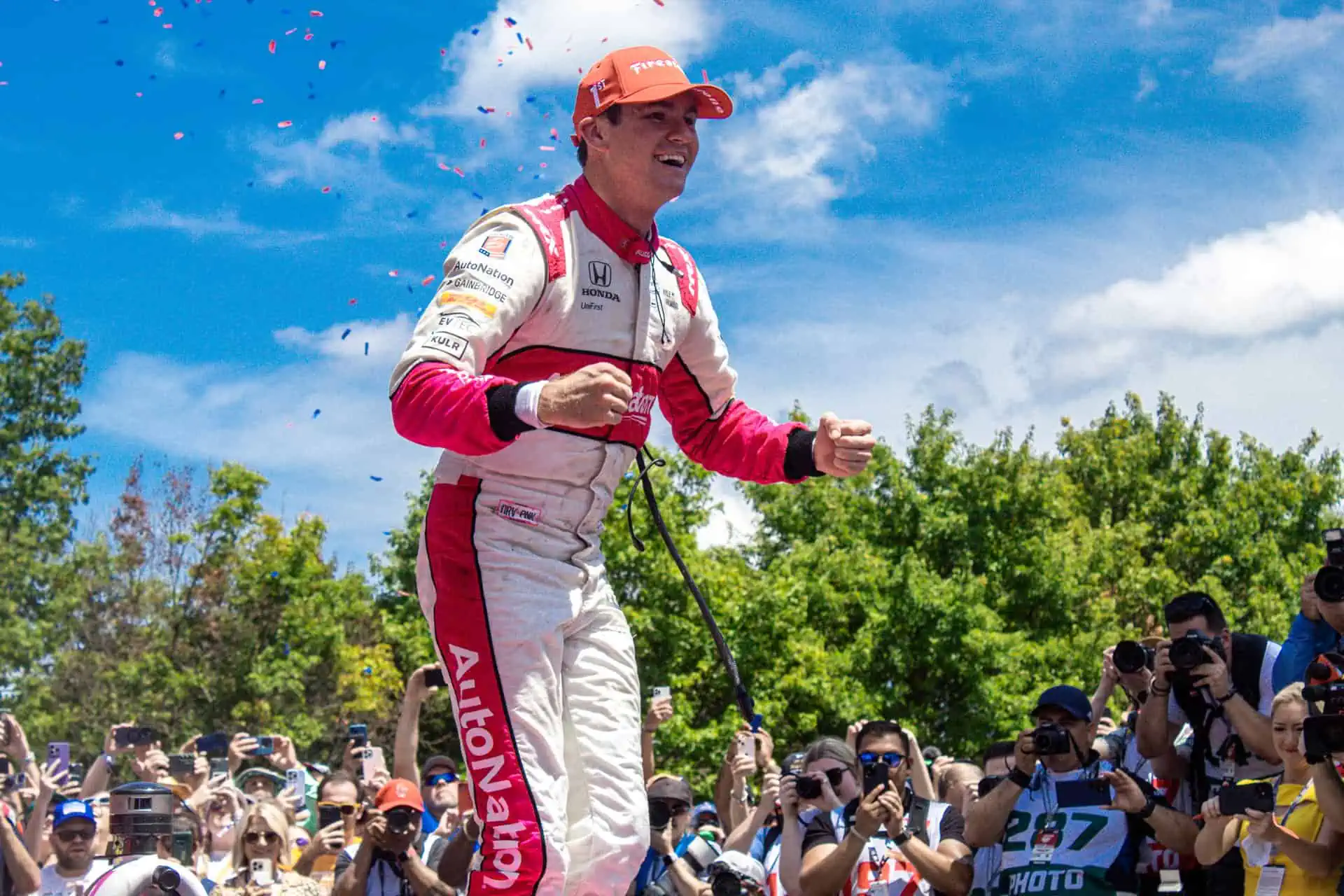 Last an INDYCAR winner as shown above at Nashville in 2023, Kirkwood finally returned to victory lane this past weekend at Long Beach.