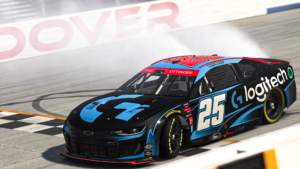 Nick ottinger's win at virtual dover motor speedway dominance gave william byron esports driver an enascar championship four berth.