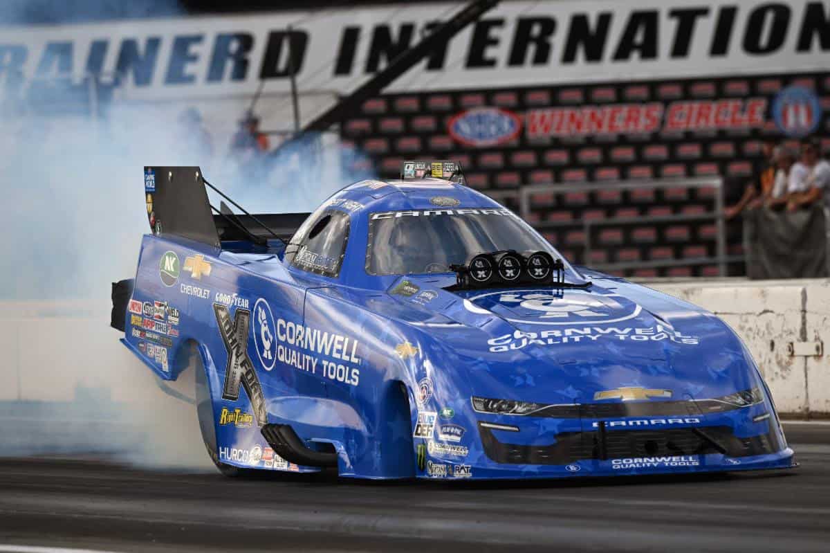 Robert Hight's hopes for a weekend sweep in the NHRA Camping World Drag Racing Series Funny Cars at Brainerd fell short on his birthday.