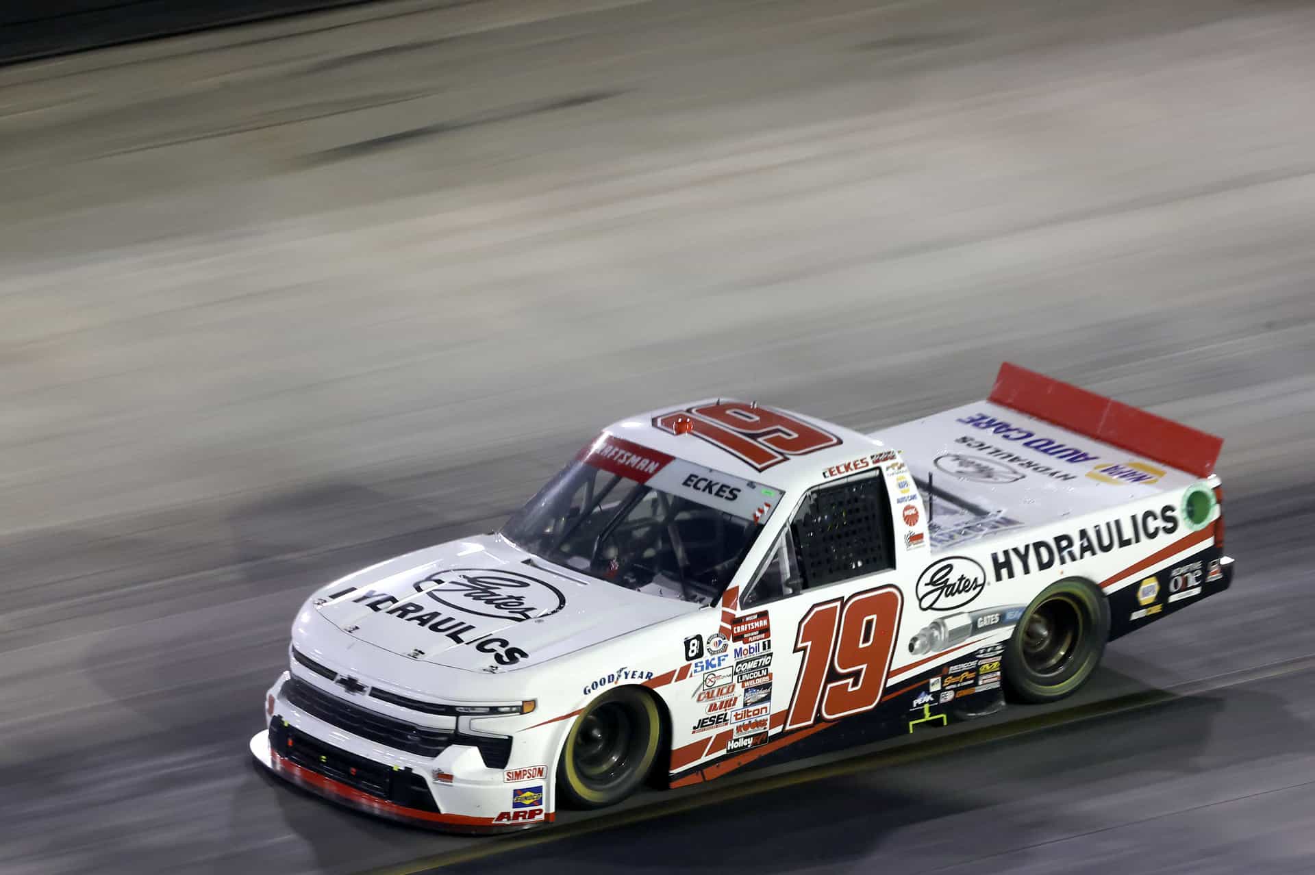 Lapped traffic ultimately cost christian eckes a chance at victory in the nascar craftsman truck series race at bristol motor speedway.