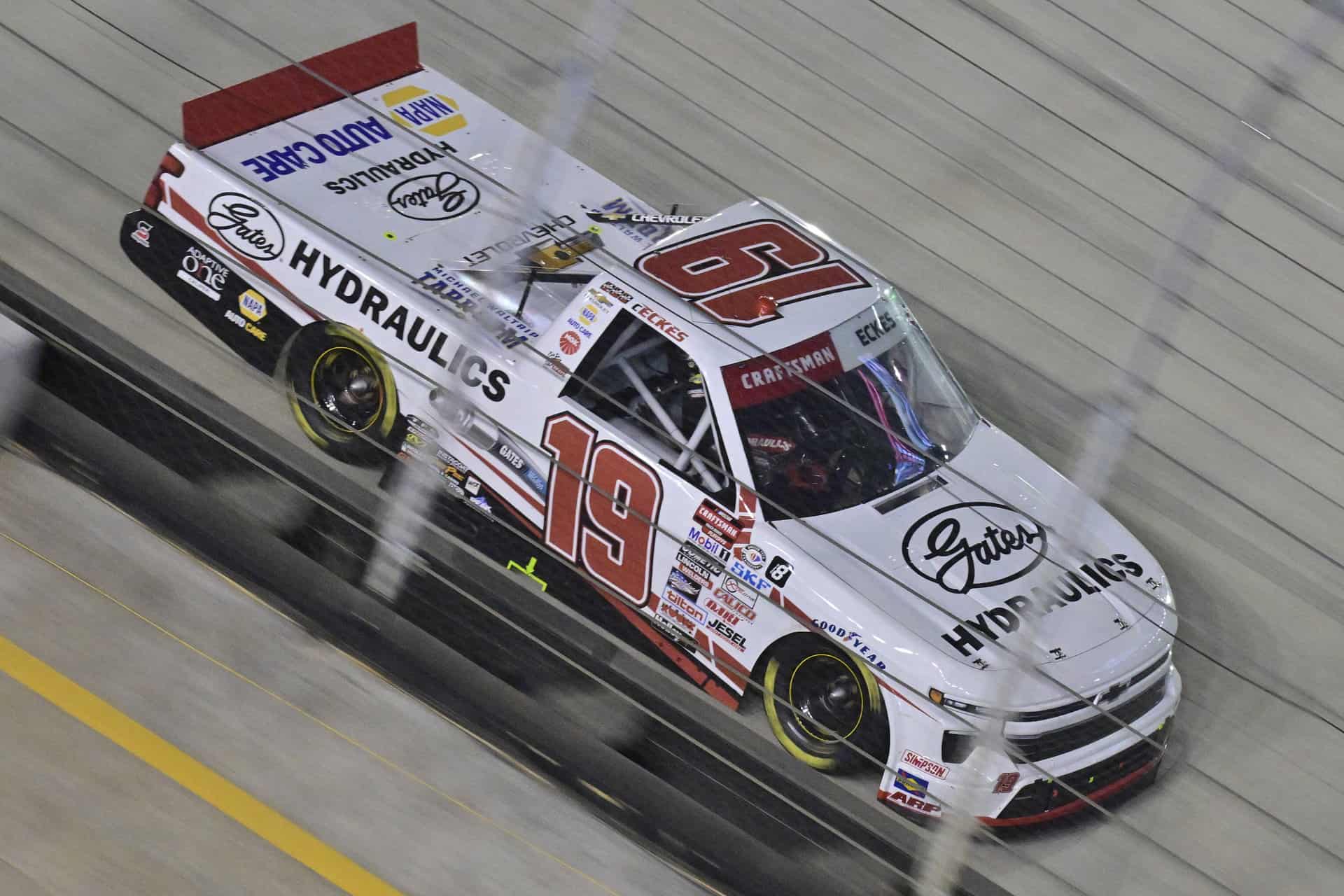 Lapped traffic ultimately cost Christian Eckes a chance at victory in the NASCAR Craftsman Truck Series race at Bristol Motor Speedway.