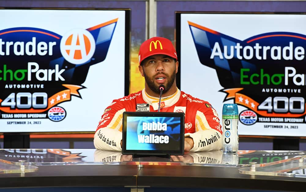 Bubba Wallace wins the NASCAR Cup Series pole at Texas Motor Speedway.