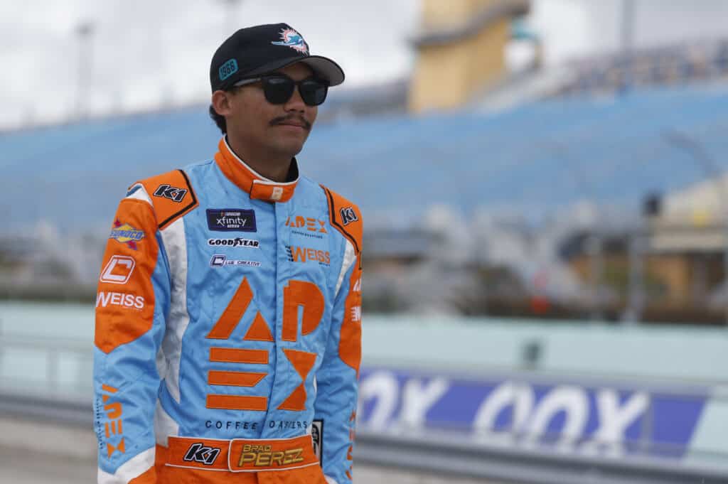 Brad perez will drive part-time in the nascar xfinity series in 2024 for alpha prime racing.