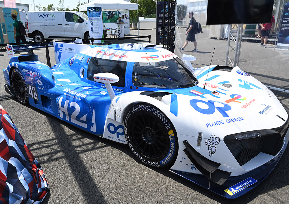 One of the h2 racing vehicles on display at the 100th anniversary of the 24 hours of le mans. Photo by jerry jordan/kickin' the tires