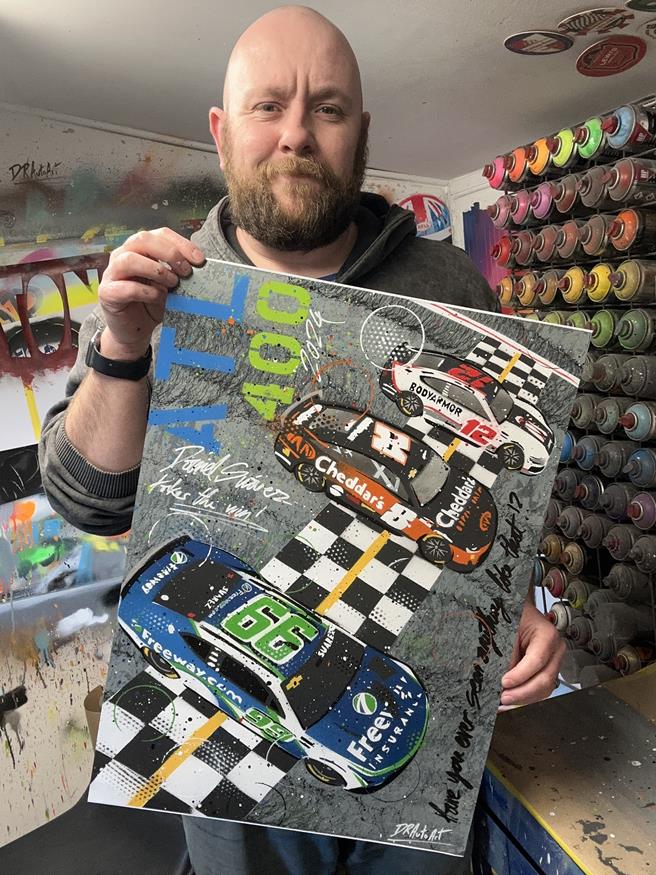 Chris Pullan's DrAutoArt graffiti paint took the NASCAR world by storm.