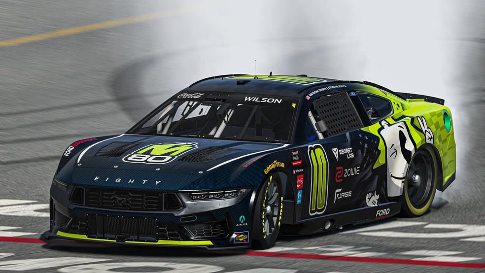 Pit stop strategy earned steven wilson his first win of the 2024 enascar coca-cola iracing series season.