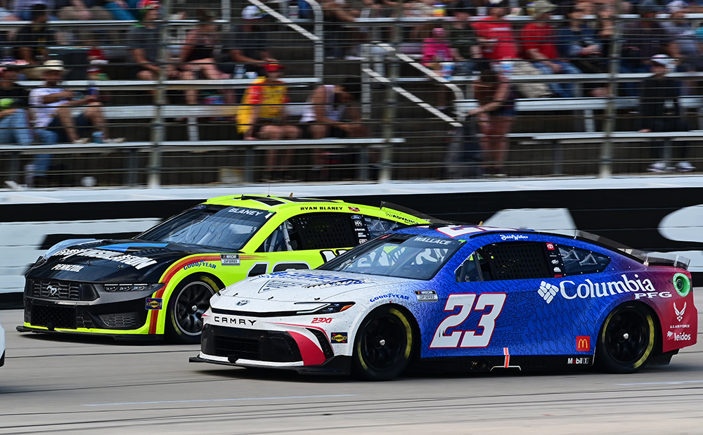 Bubba Wallace was strong early in the day at Texas Motor Speedway but misfortune likely cost him a better finish. Photo by Jerry Jordan/Kickin' the Tires