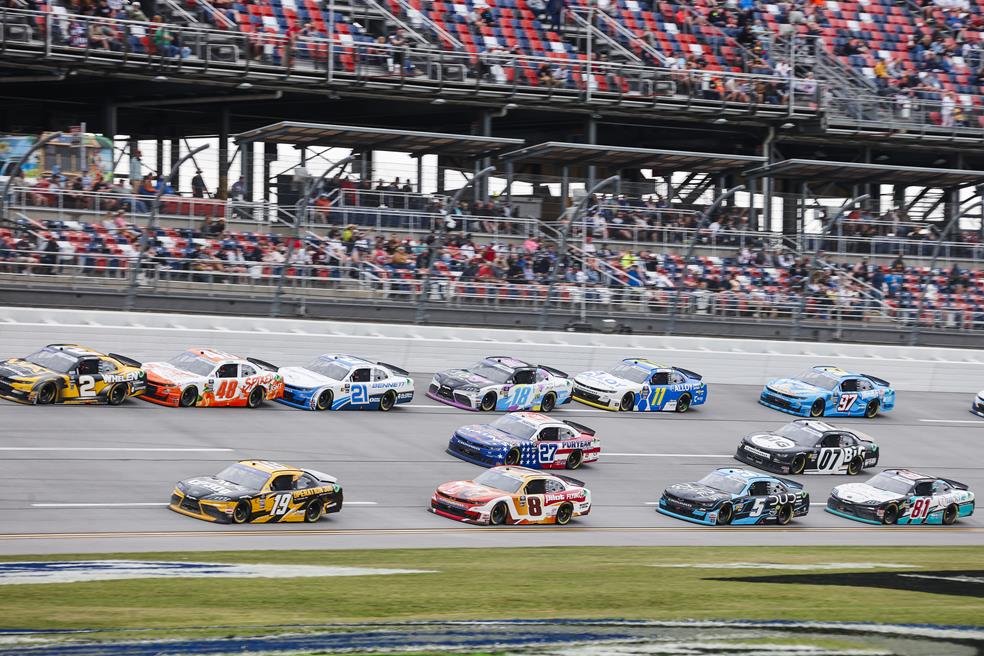 Anthony Alfredo rebounded from a late-race crash to score a top-five finish at Talladega Superspeedway.