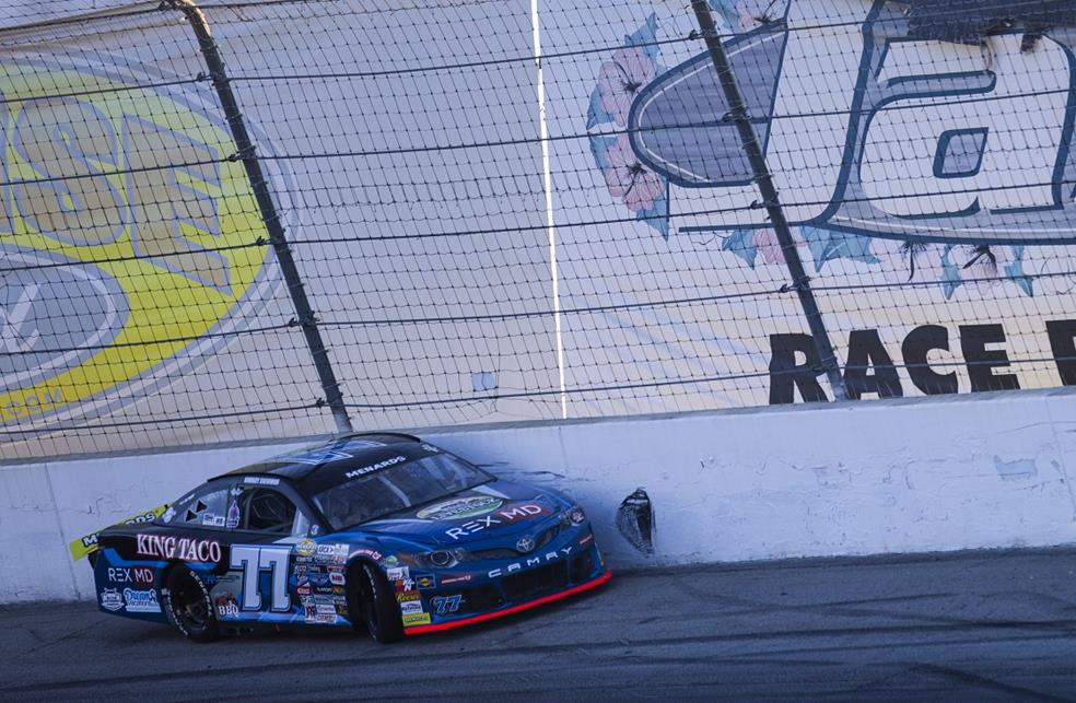 Sean hingorani swept the arca menards series west races after isabella robusto cut a tire late while leading.