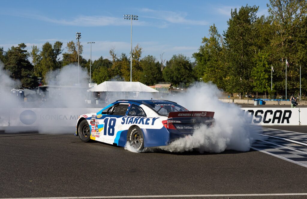 William Sawalich Wins Arca Menards West Series Event At Portland: 2025 Race Review 1 Da sawalich burn out