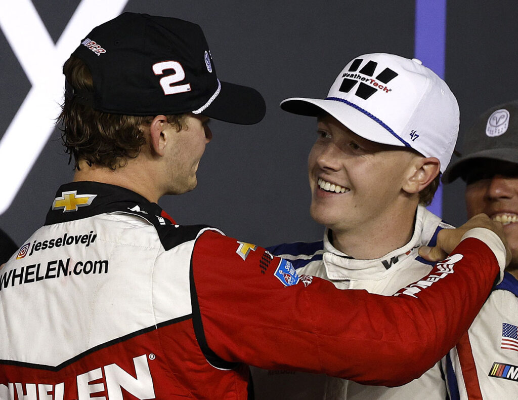 Jesse Love Crushes 2025 Nascar Xfinity Championship Hopes For Connor Zilisch, Justin Allgaier, Carson Kvapil 1 Zilisch congratulates love