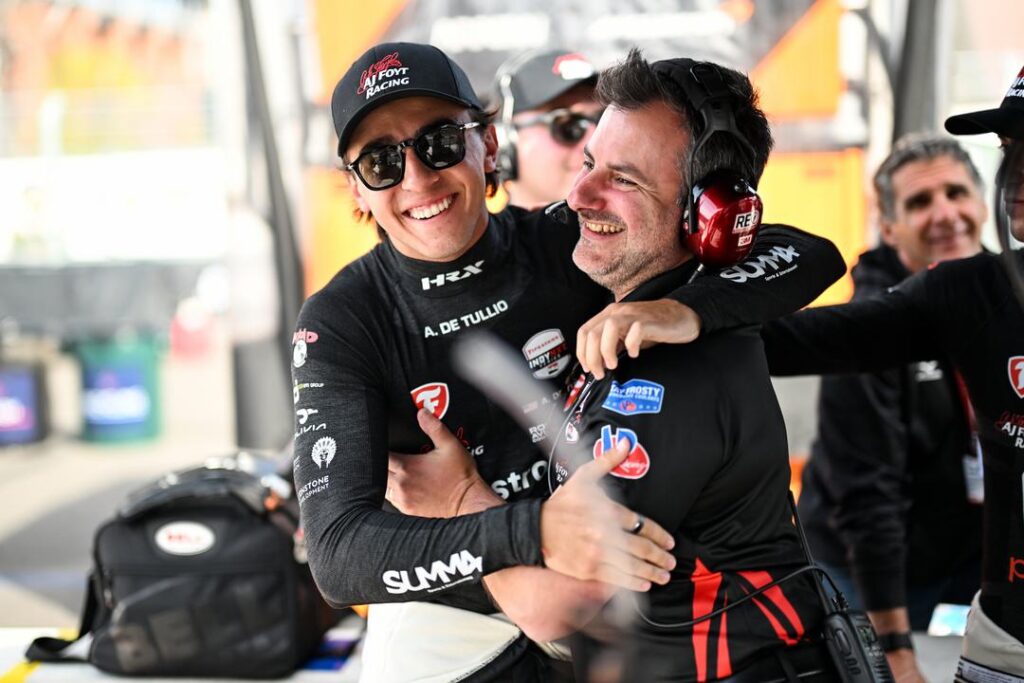 Alessandro De Tullio’s Rookie Season Has Had Its Share Of Highs And Lows, But Everything Has Unfolded At Full Speed 2 Alessandro de tullio celebrates with his team after securing his first career indy nxt pole in arlington in march.