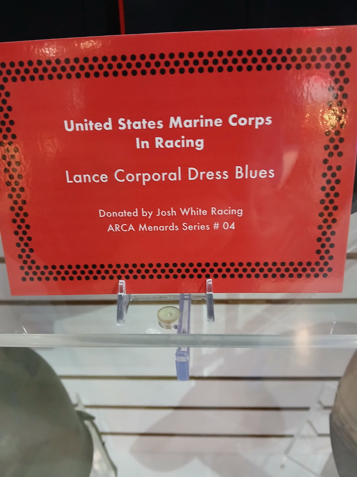 Motorsports Hall of Fame of America Displays Josh White U.S. Marine ...